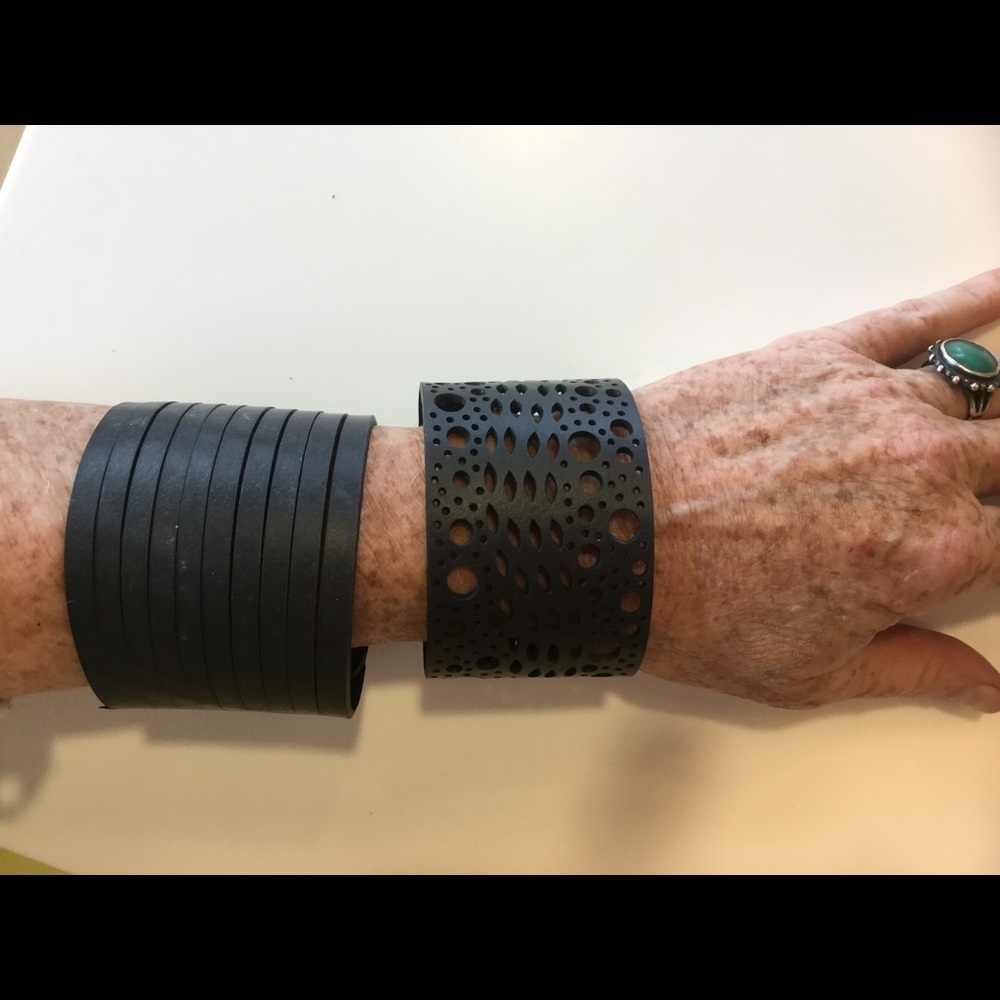 Up cycled bracelets! Funky fun and comfortable!